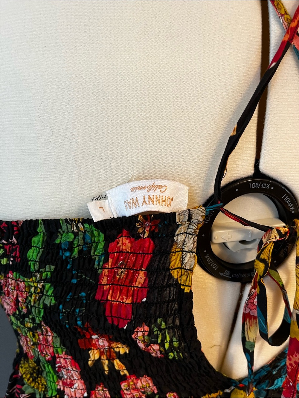 Johnny Was Black Maxi Dress with Multicolor Floral Print - Picture 8 of 9